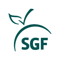 The logo for SGF.