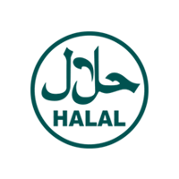 The logo for HALAL.