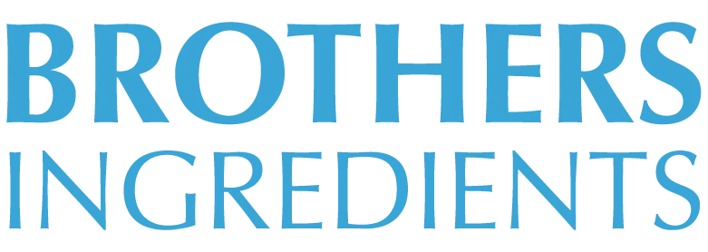 The new Brothers Ingredients logo in light blue.